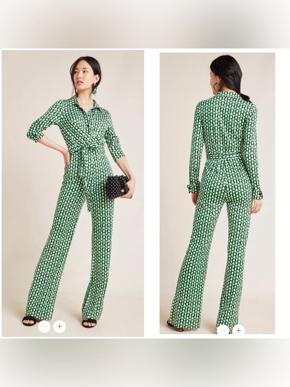 Diane von Furstenberg Tie-Waist Silk Jumpsuit-2